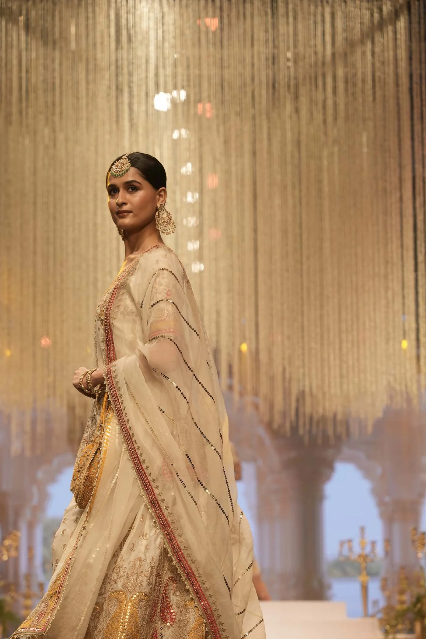 Sadiya - Daisy Ivory Short Kurta with Sharara - Image 3