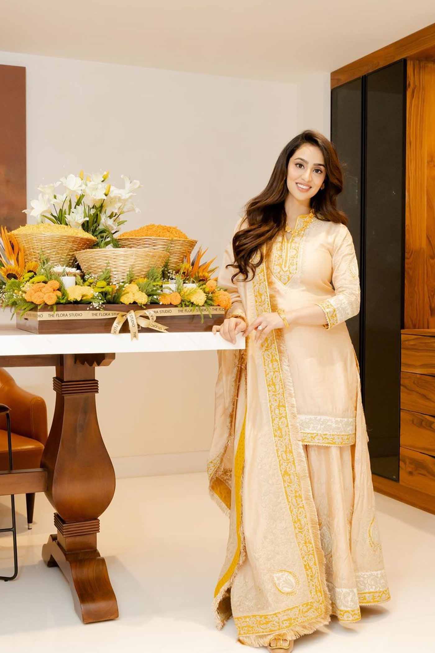 Shabina- Rosepink short kurta with garara and dupatta (Lxrts) - Image 7