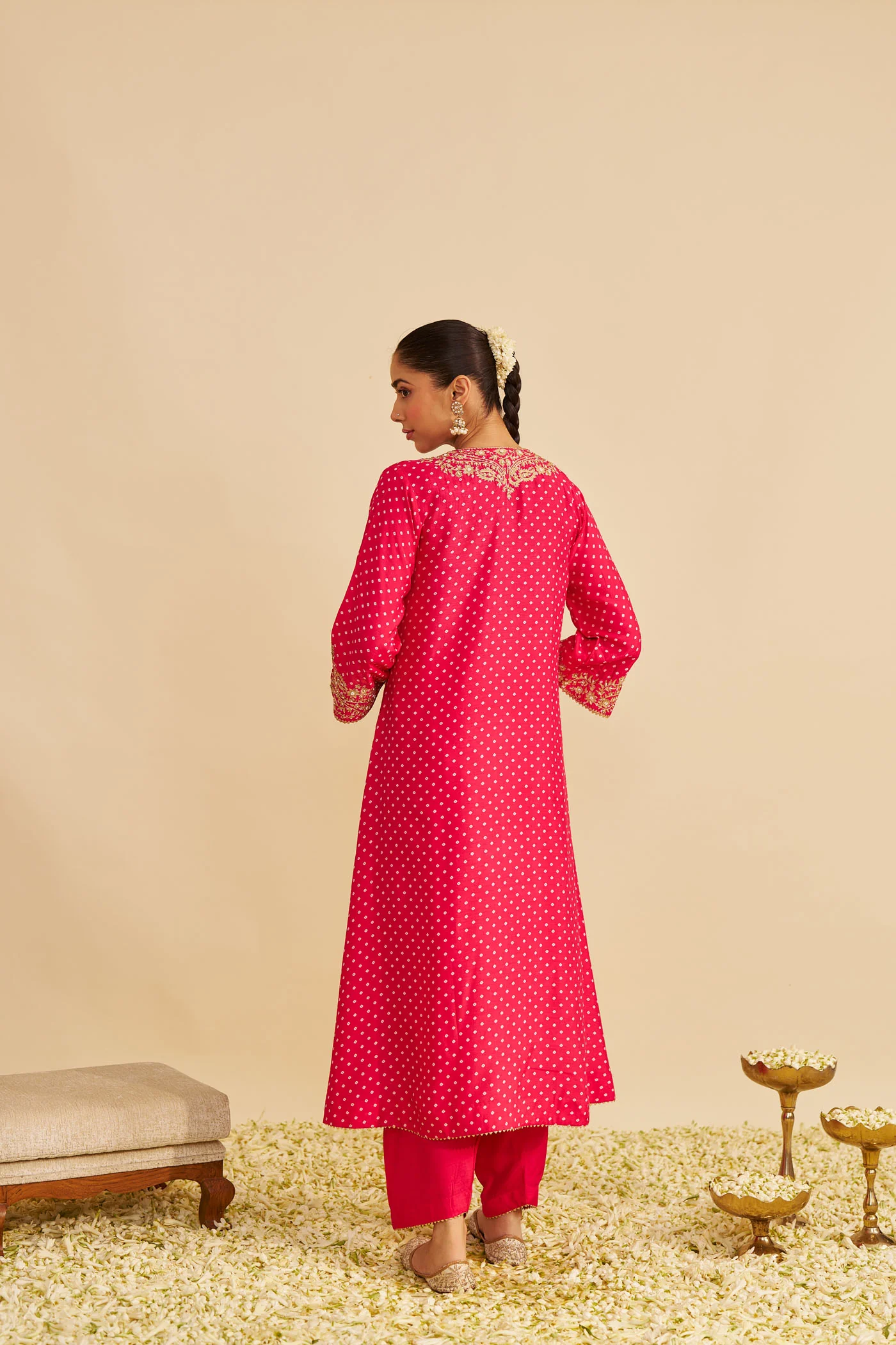 SHEZIA - Rani Hotpink LONG CHAUGA WITH SALWAR - Image 4