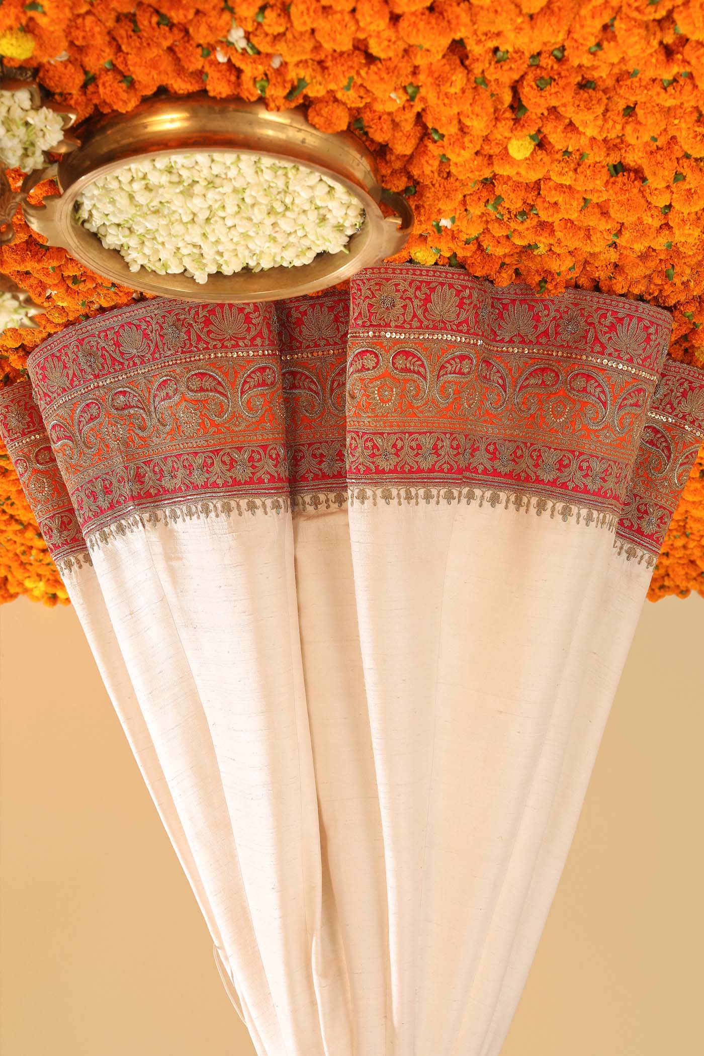 Sidra - Daisy Ivory Blouse, Lehenga and Dupatta - Image 6