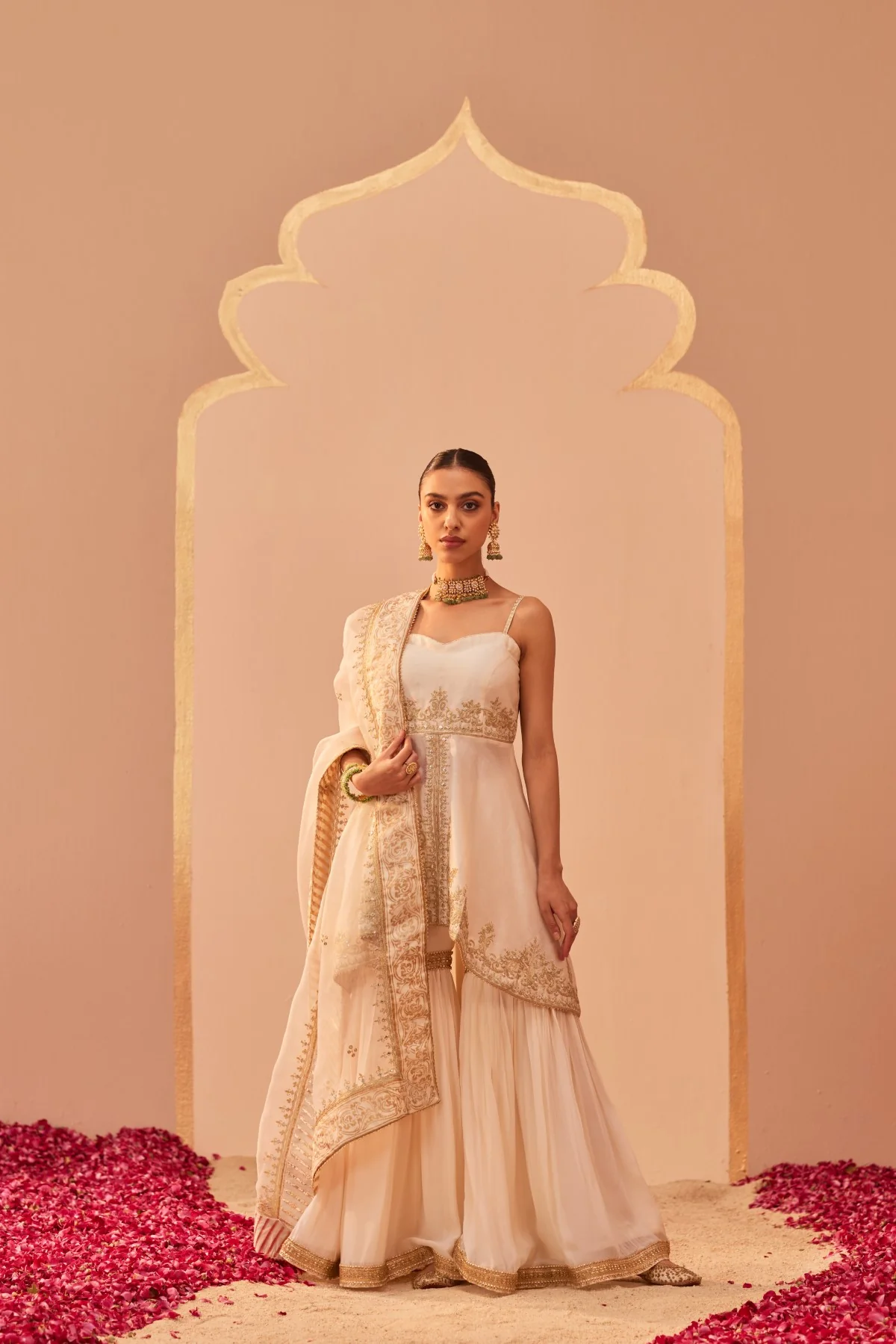 Tahira - Daisy Ivory Kurta Garara Set