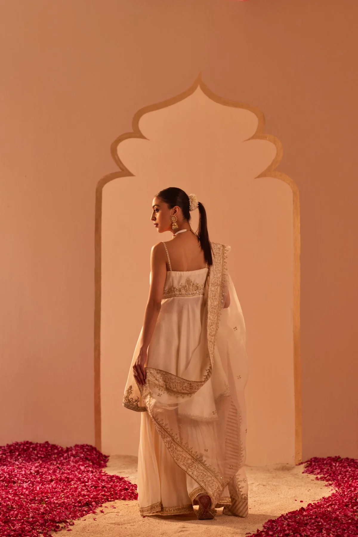 Tahira - Daisy Ivory Kurta Garara Set - Image 3