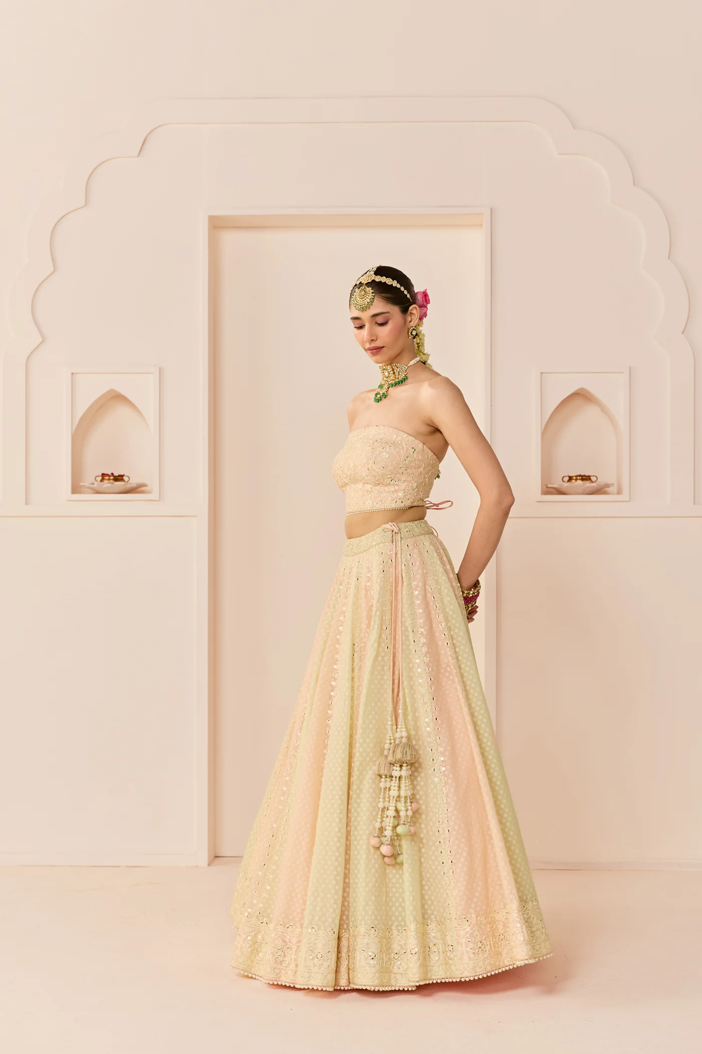Umaiza - Carnation Pink  Lehenga With Blouse And Dupatta (LXRTS) - Image 6
