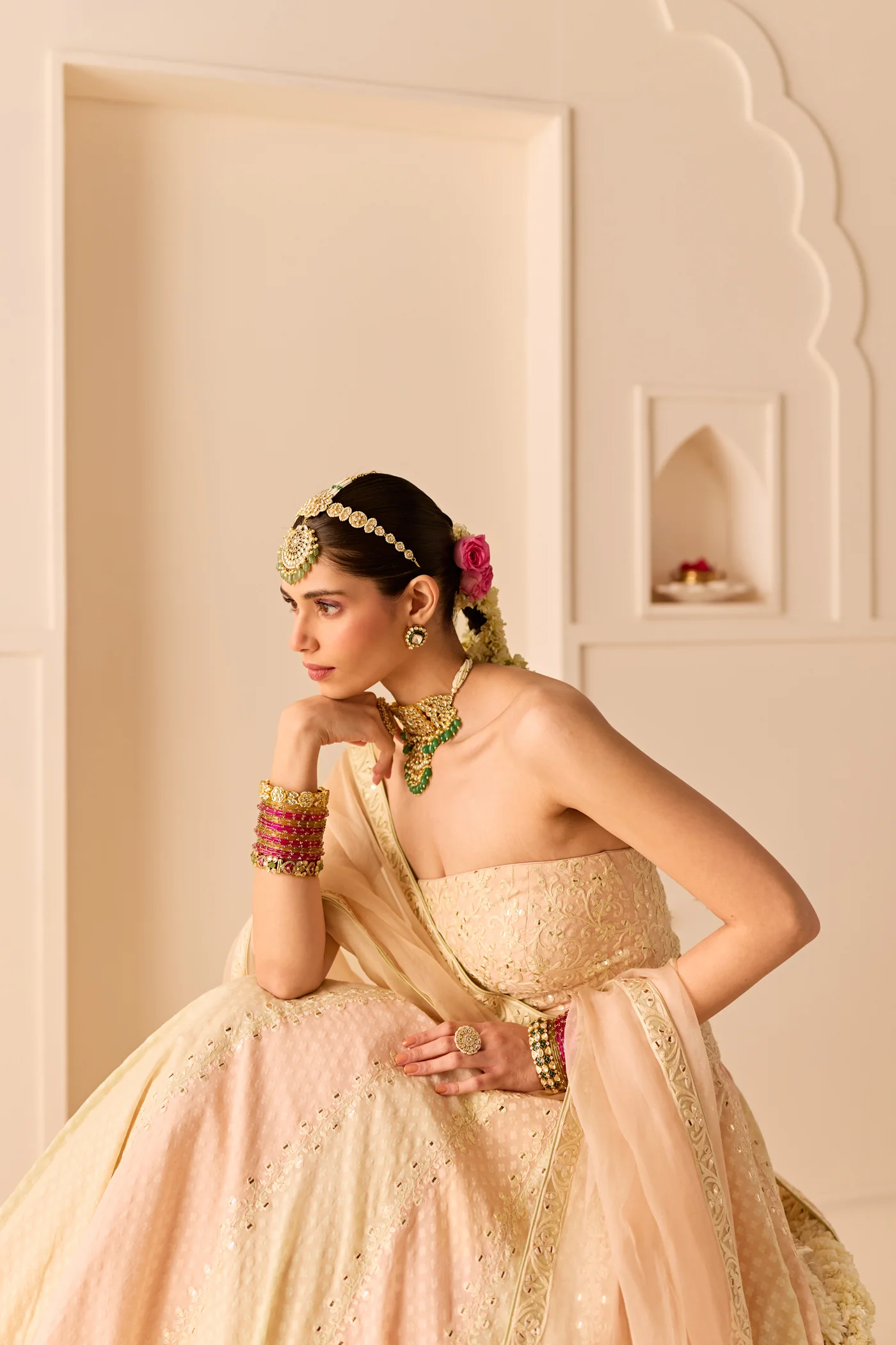 Umaiza - Carnation Pink  Lehenga With Blouse And Dupatta (LXRTS) - Image 8