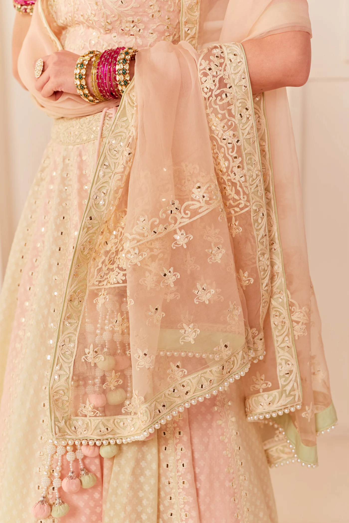 Umaiza - Carnation Pink  Lehenga With Blouse And Dupatta (LXRTS) - Image 9