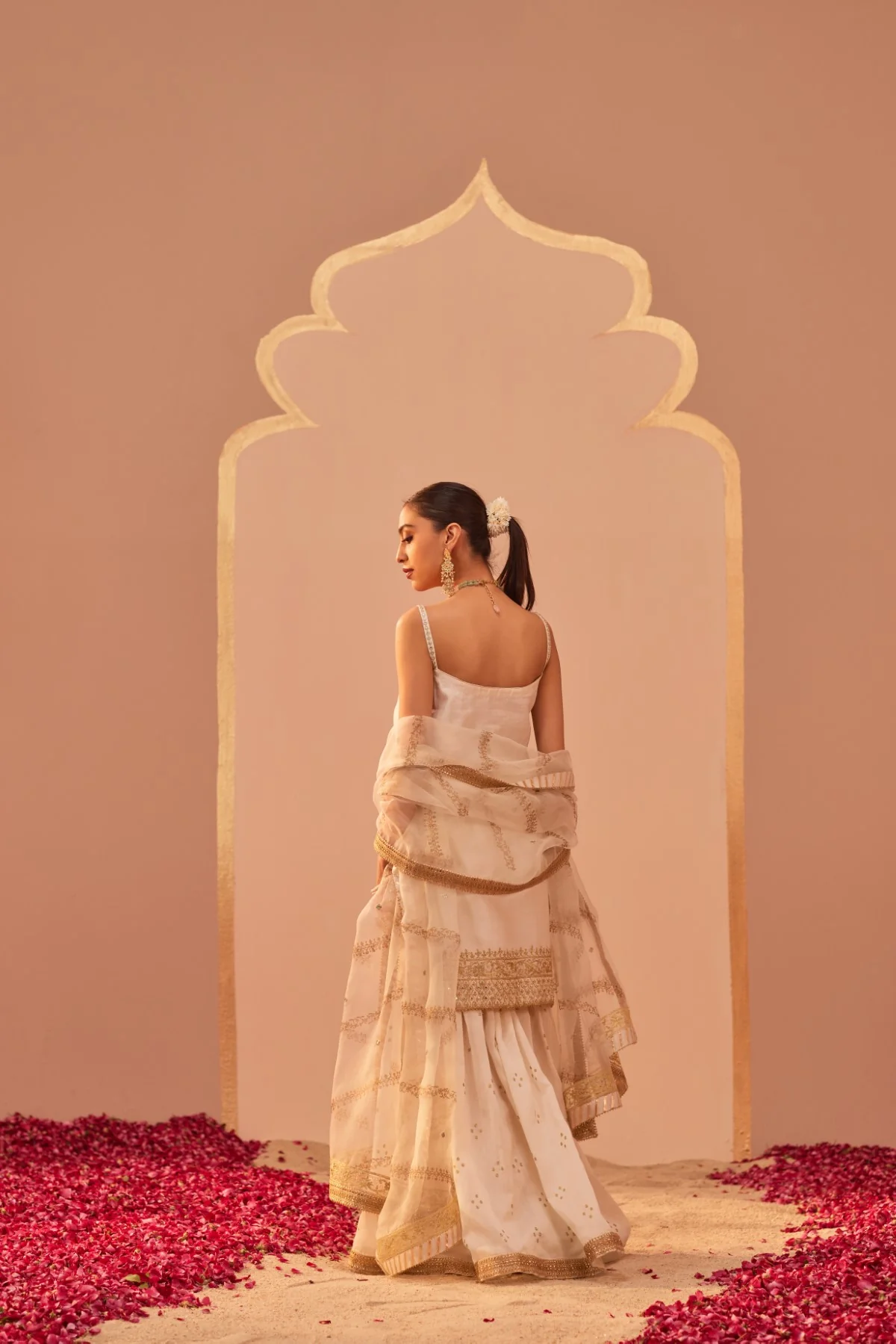 Yasmin - Daisy Ivory Kurta Garara Set - Image 3