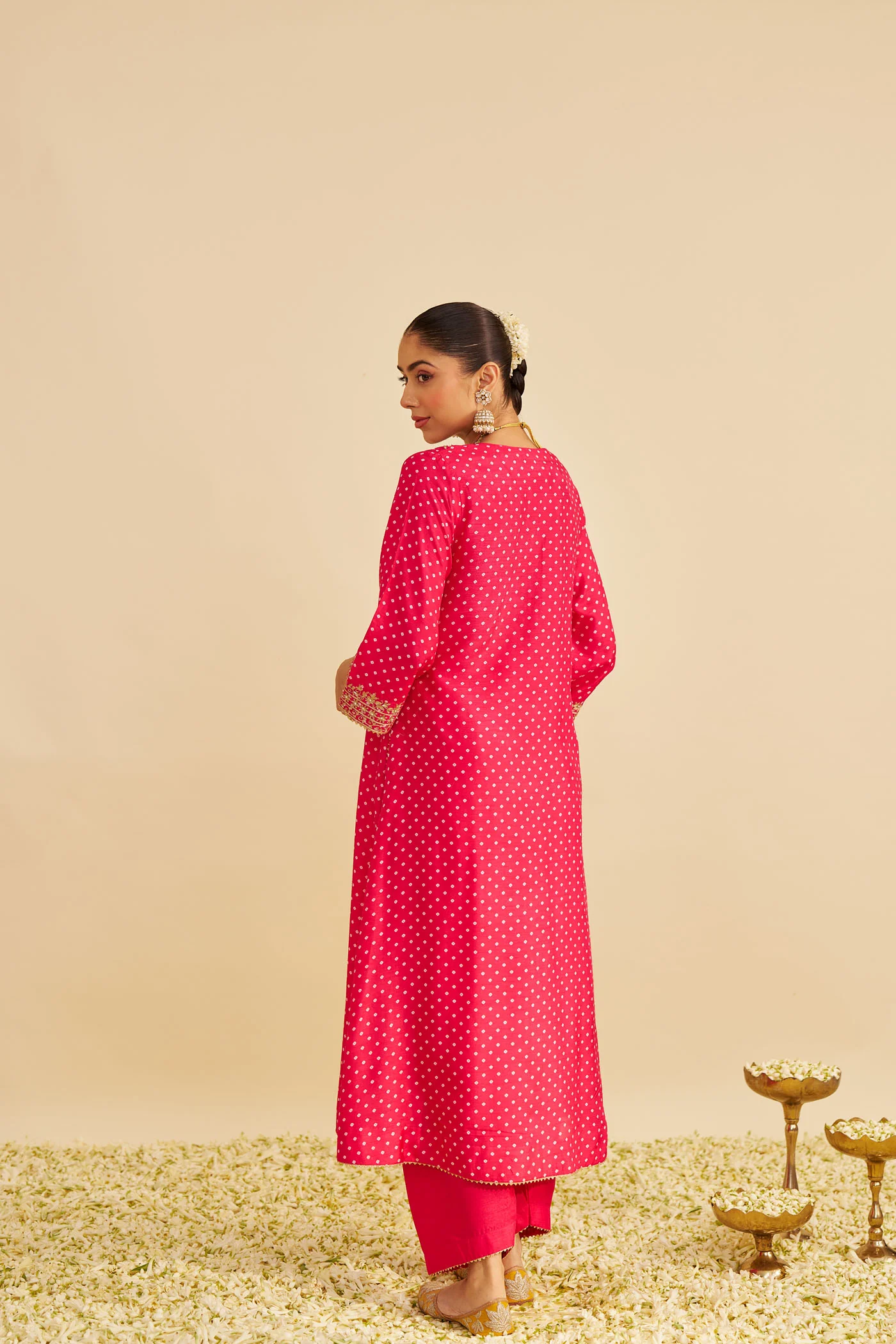 ZALIYAH - Rani Hotpink LONG CHAUGA WITH SALWAR - Image 4