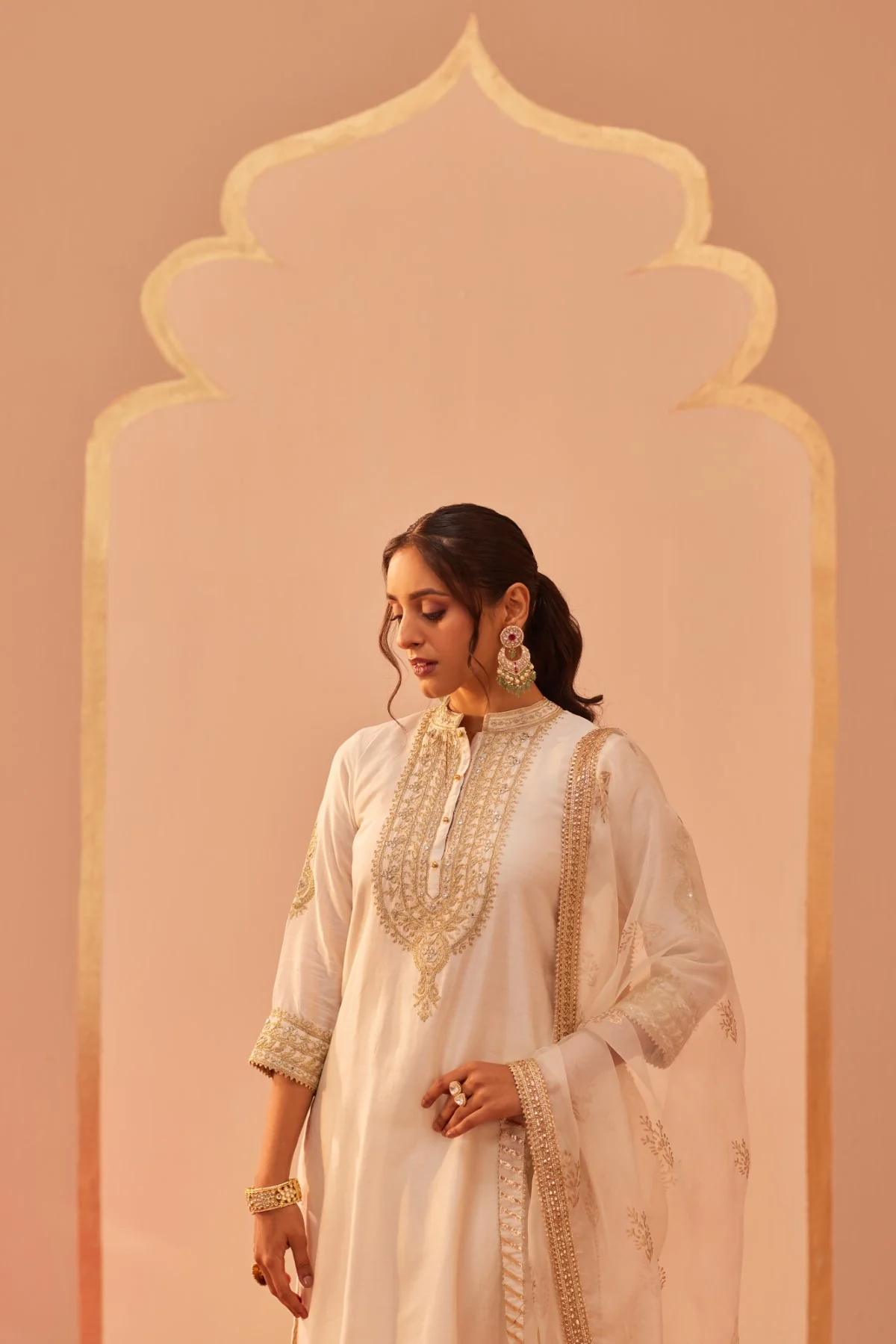 Zaniab - Daisy Ivory Kurta Set - Image 4