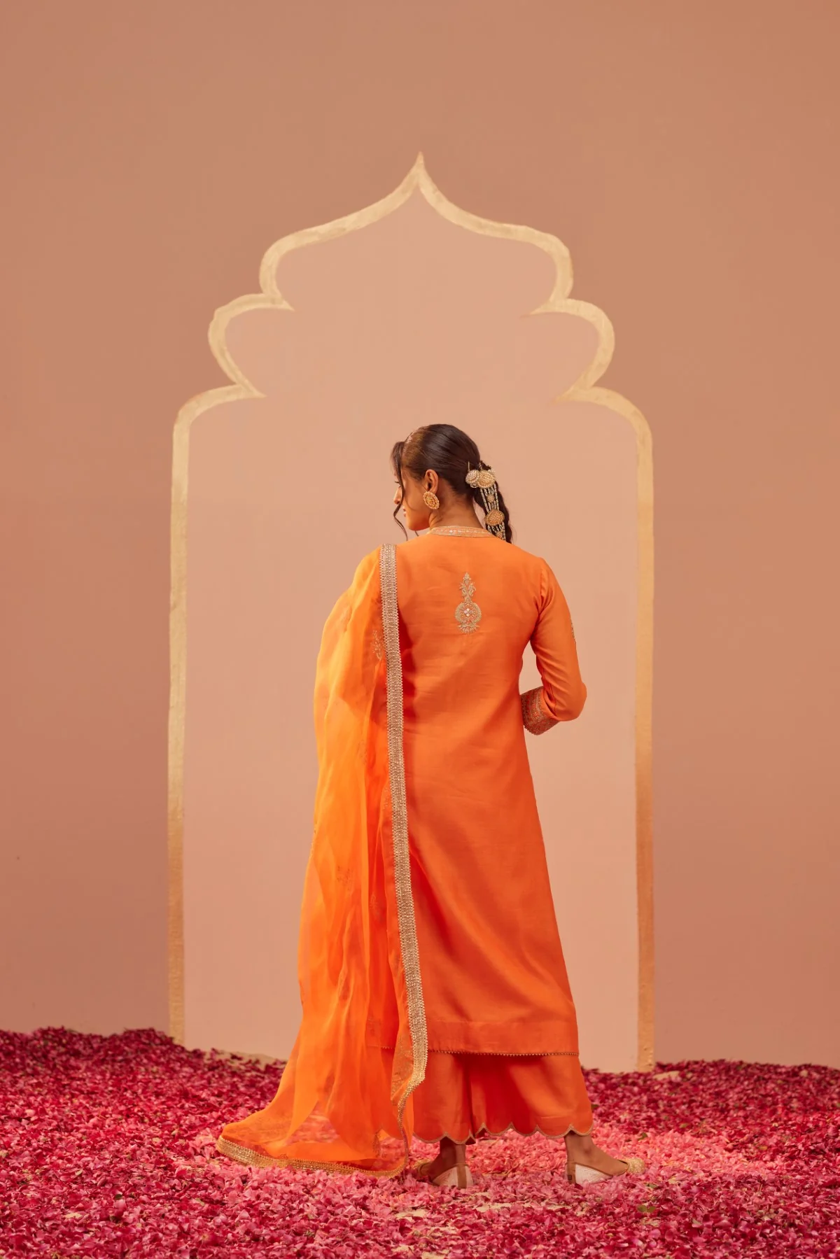 Zaniab - Burnt Orange Kurta Set - Image 3